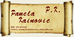 Pamela Kainović vizit kartica